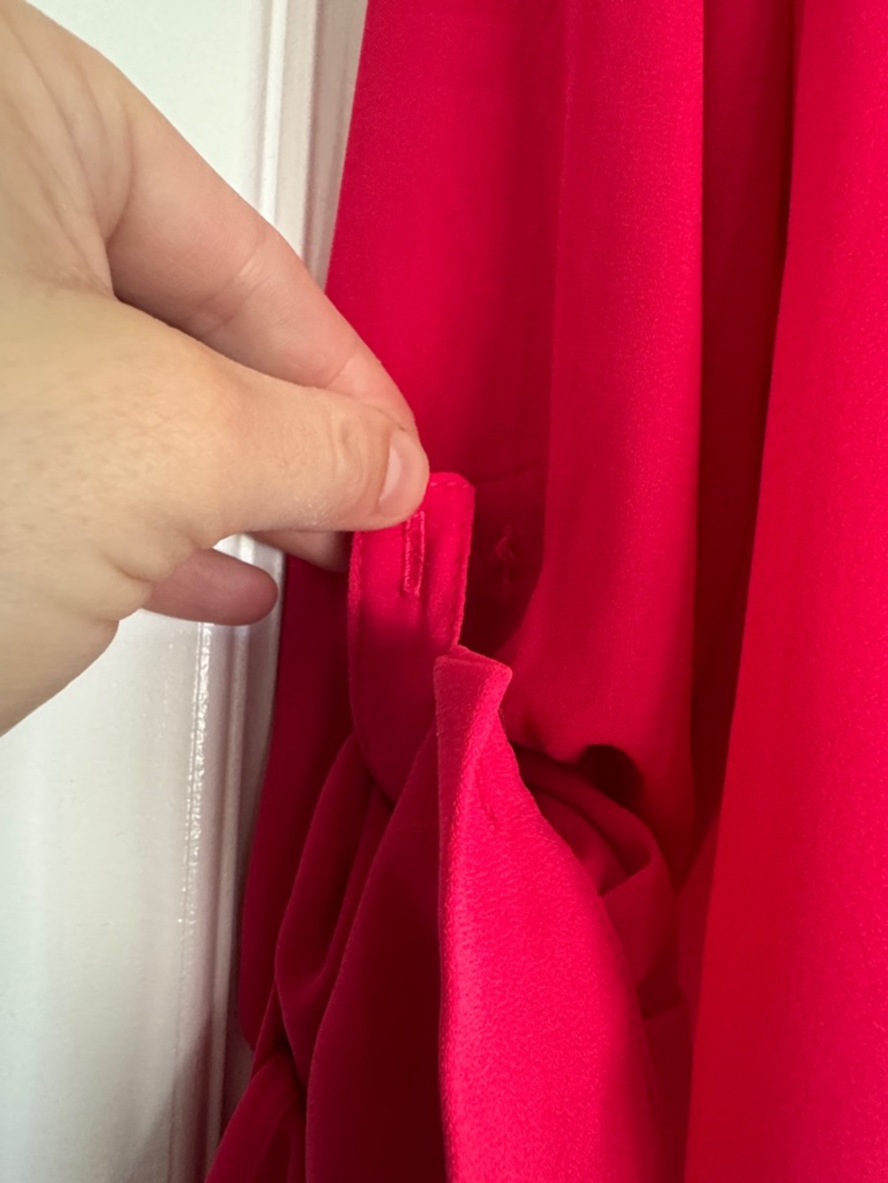 Candie’s Pink Blouse Size S Sheer V Neck Flowy Long Sleeve Top - Picture 5 of 7